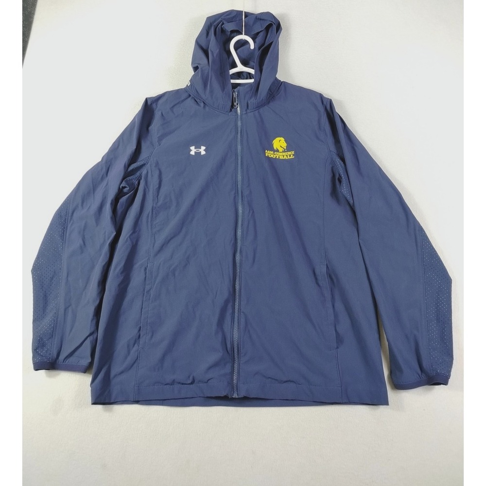 Texas A & M Commerce Lions Jacket Mens XL Blue NCAA Football Hooded Under Armour